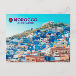 Postal Hermosa ciudad marroquí norte de Medina azul