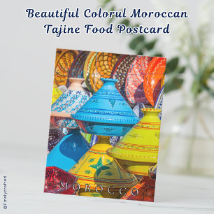 Postal Hermosa comida marroquí-tayika