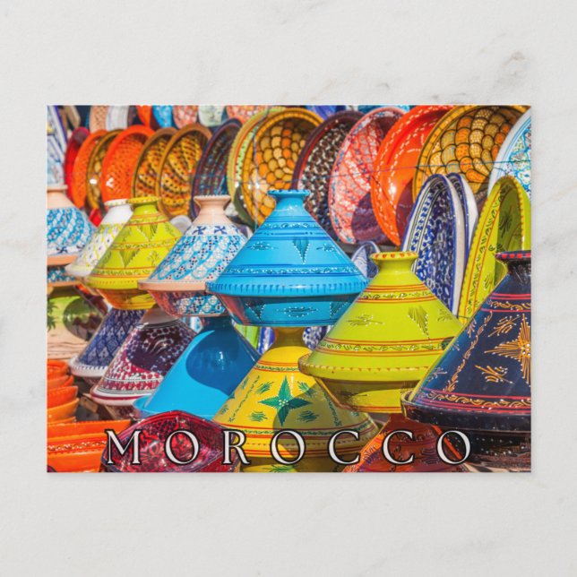 Postal Hermosa comida marroquí-tayika (Anverso)