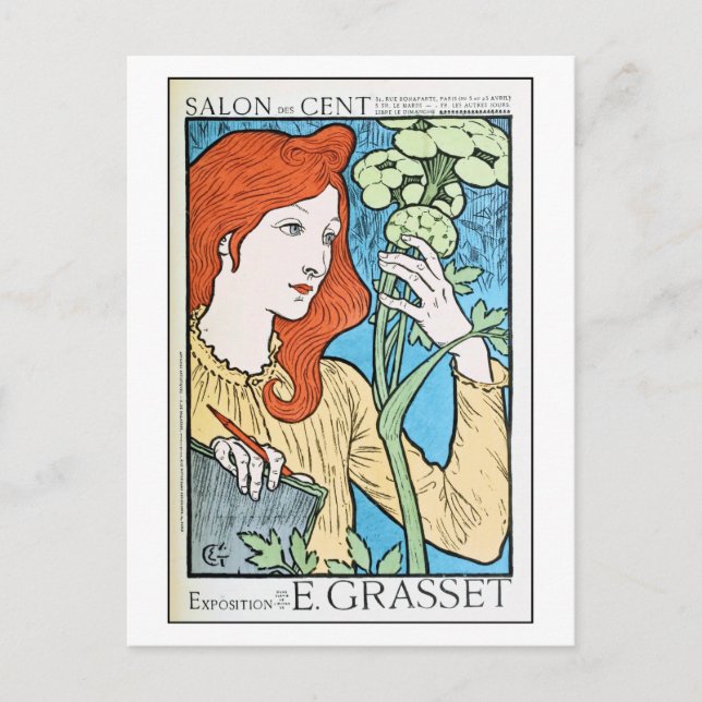Postal Hermosa cosecha y exposición Eugene Grasset (Anverso)