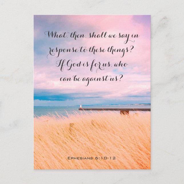 Postal Hermosa costa de Inglaterra, carta cristiana. (Anverso)