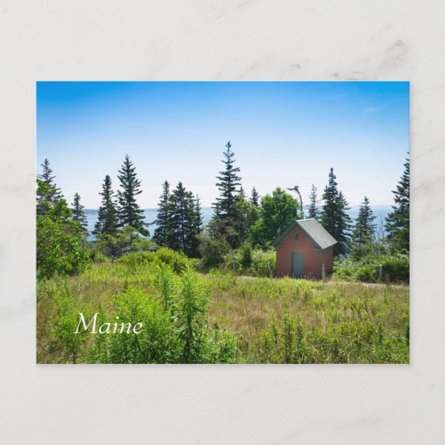 Postal Hermosa costa de Maine (Anverso)