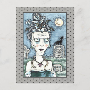POSTAL HERMOSA CREEPY FRANKENELLA MONSTER, GRAVES, CAT