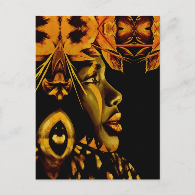 Postal Hermosa dama del pasado (Anverso)