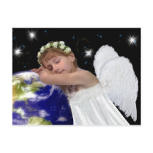 Postal hermosa del navidad del ángel