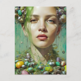 Postal Hermosa diosa de Pascua