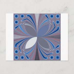 Postal Hermosa e impresionante mariposa suaves colores az