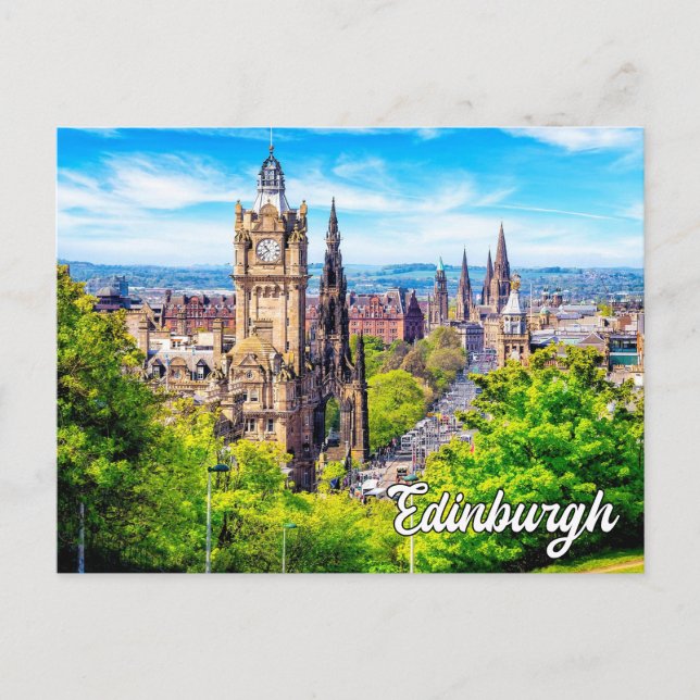 Postal Hermosa Edimburgo, Escocia, Reino Unido (Anverso)