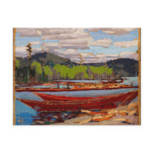 Hermosa escena del lago canadiense Tom Thomson Bat