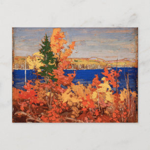 Postal Hermosa familia otoño canadiense Tom Thomson