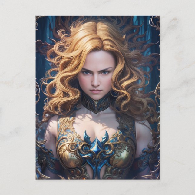 Postal Hermosa Fantasía Mística (Anverso)