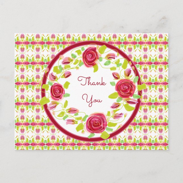 Postal Hermosa Flor Agradecida (Anverso)