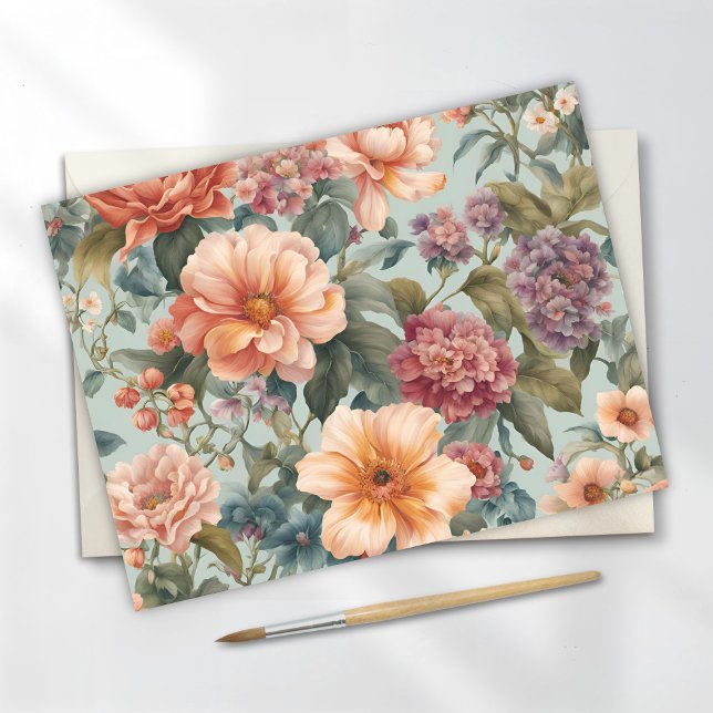 Postal Hermosa Floral Flor Vintage (Subido por el creador)