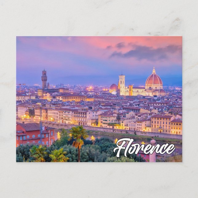 Postal Hermosa Florencia, Italia (Anverso)