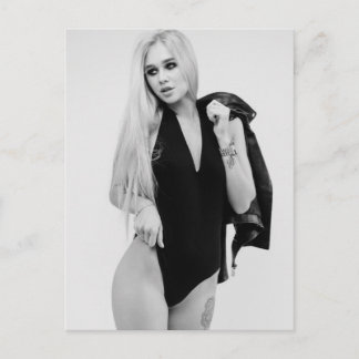 Postal Hermosa foto de Blonde Sexy B&W