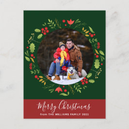 Postal Hermosa foto de guirnalda de navidad en la botella