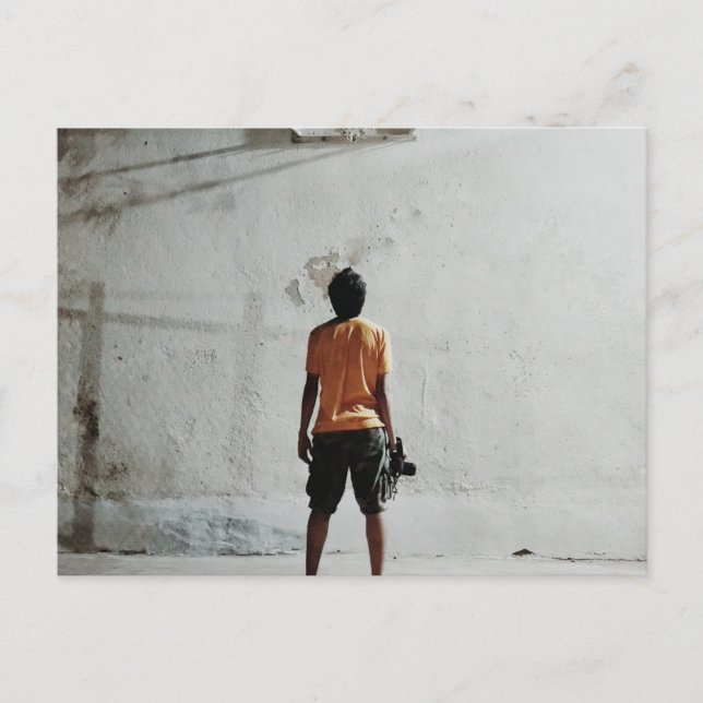 Postal Hermosa fotografía de baloncesto (Anverso)