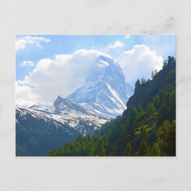 Postal Hermosa fotografía del Matterhorn (Anverso)