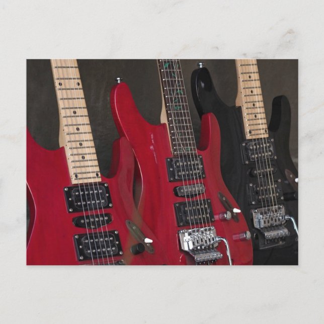 Postal Hermosa guitarra bajo (Anverso)