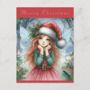 Postal Hermosa Hada Feliz Navidad