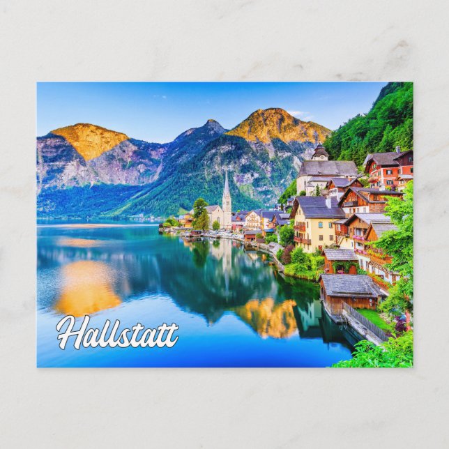 Postal Hermosa Hallstatt, Austria (Anverso)