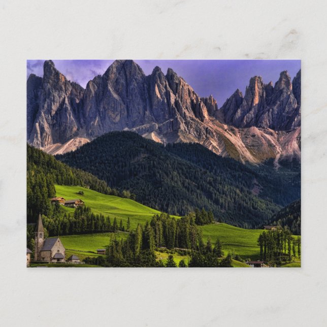 Postal Hermosa iglesia solitaria y solitaria de St Maddal (Anverso)