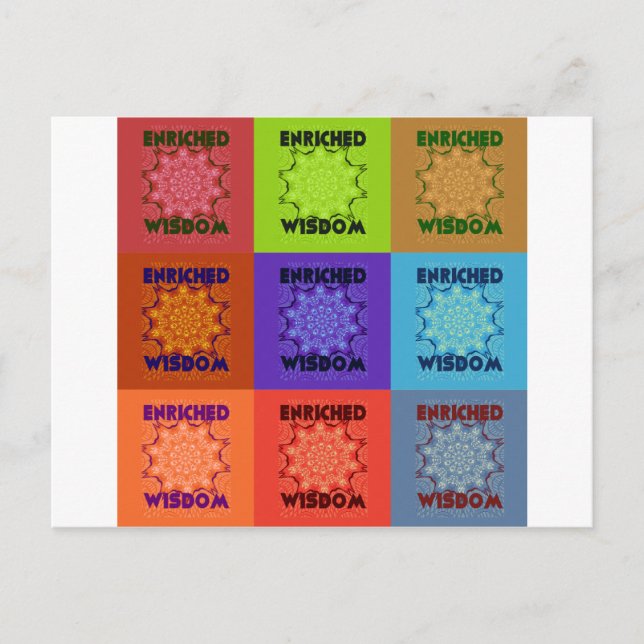 Postal Hermosa Impresión de Arte Pop, Increíble y Enrique (Anverso)