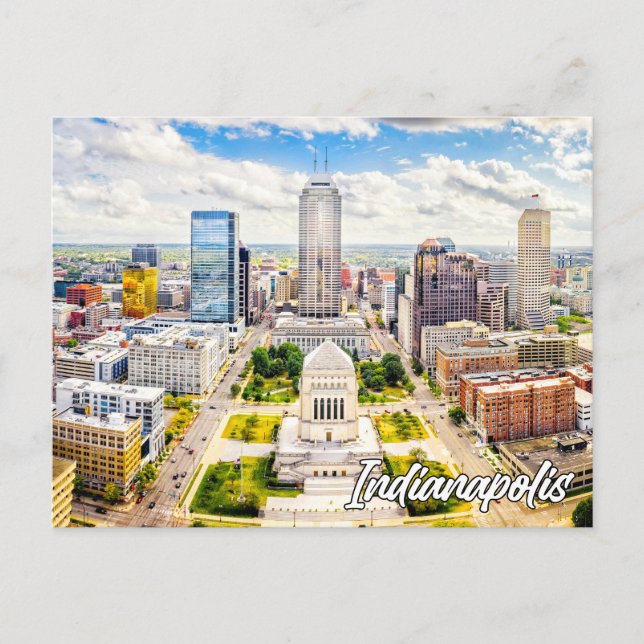 Postal Hermosa Indianápolis, Indiana, Estados Unidos (Anverso)