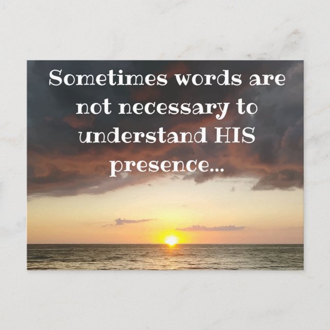 Postal Hermosa Inspiración de Dios Ocean Sunset (Anverso)