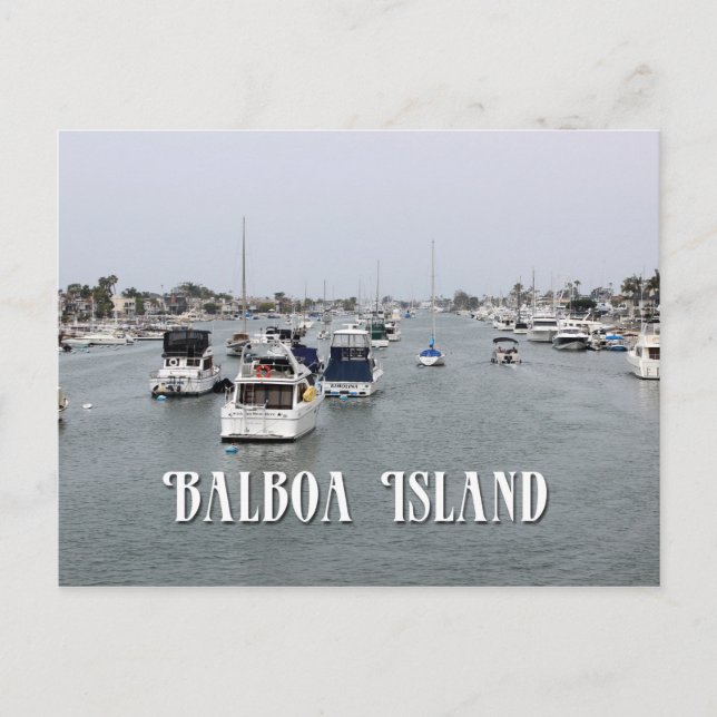 Postal ¡Hermosa isla Balboa, CA, postal! (Anverso)
