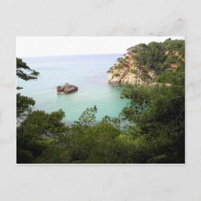 Postal Hermosa isla mediterránea griega de Hios. (Anverso)