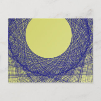 Postal hermosa luz de luna color azul