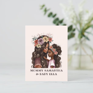 Postal Hermosa madre y hija negras (2)