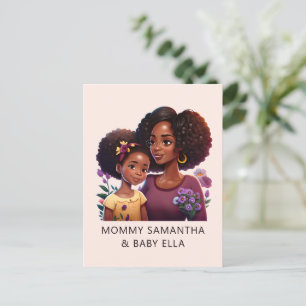 Postal Hermosa mamá y hija negras (12)