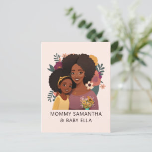 Postal Hermosa mamá y hija negras (15)