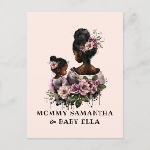 Postal Hermosa mamá y hija negras (7)