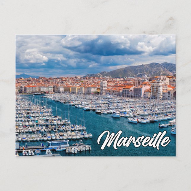 Postal Hermosa Marsella, Francia (Anverso)