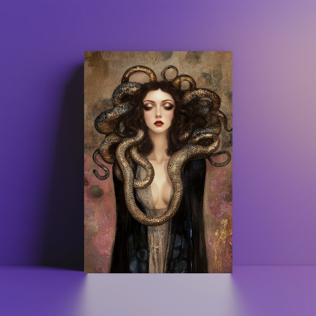 Postal Hermosa Medusa - Retrato Griego Art Nouveau (Subido por el creador)