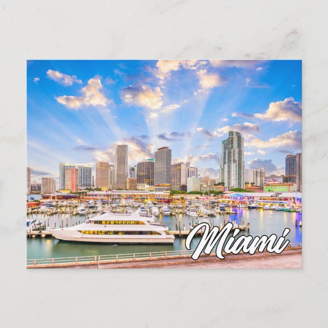 Postal Hermosa Miami, Florida, Estados Unidos (Anverso)