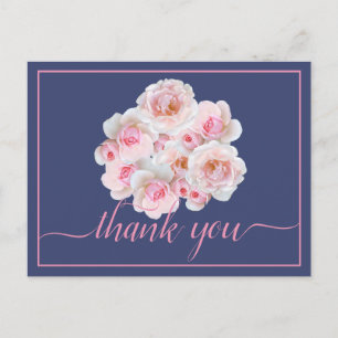 Postal Hermosa Moda de fondo de color rosa Roses