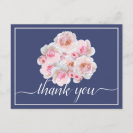 Postal Hermosa Moda de fondo de color rosa Roses