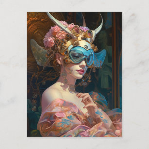 Postal Hermosa mujer ciencia ficción de ciencia ficción d