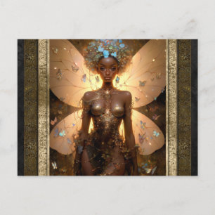 Postal Hermosa mujer de hadas arte fantasmal