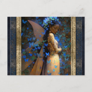 Postal Hermosa mujer de hadas arte fantasmal