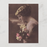 Hermosa mujer francesa vintage romántica