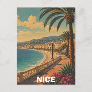 Postal Hermosa Niza Francia Paseo de los Ingleses Retro 