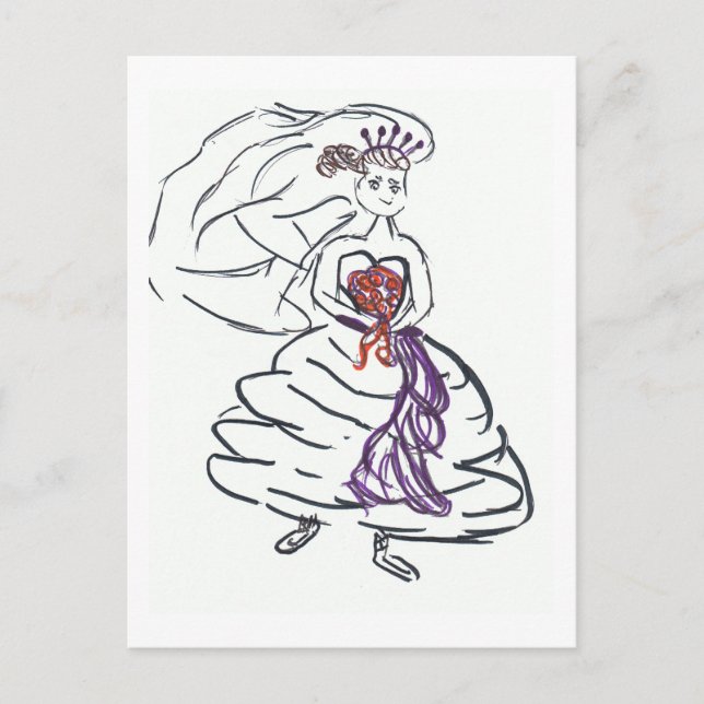 Postal Hermosa novia (Anverso)