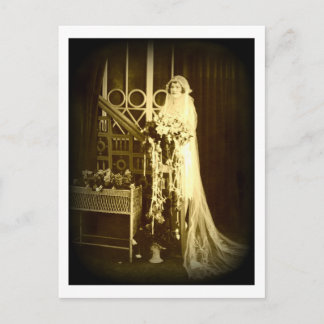 Postal Hermosa novia vintage