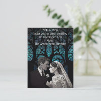 Hermosa pareja boda en un árbol de la vida azul