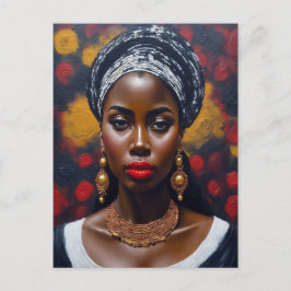 Postal Hermosa pintura africana de mujeres negras